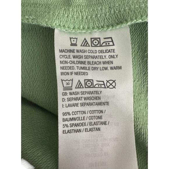 Denim & Co. Beach French Terry Roll Tab Sleeve Hooded Jacket Fresh Sage Small - Picture 12 of 14